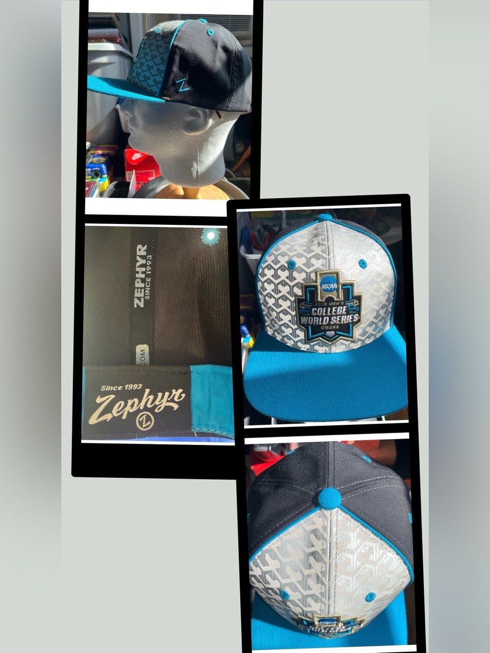 Snapback Hat 2016 NCAA College World Series OMAHA 10 YEAR ANNIVERSARY Zephyr Cap